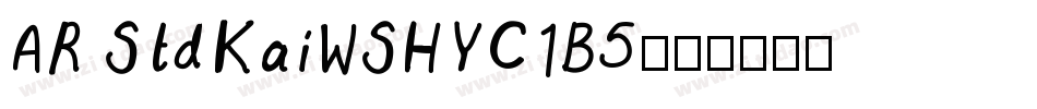 AR StdKaiWSHYC1B5字体转换